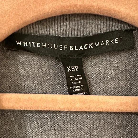 White House Black Market Gray Draped Bell Sleeve Cardigan‎ - Picture 4 of 6
